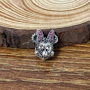 Pandora Sparkling Minnie Portrait Charm S925 sterling silver gift
